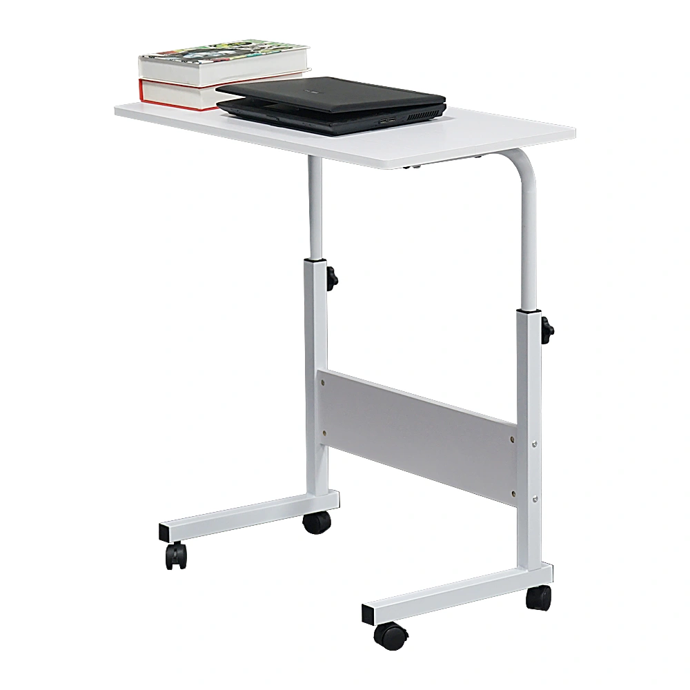 Removable E1 15MM Chipboard & Steel Side Table with Baffle White L view 13