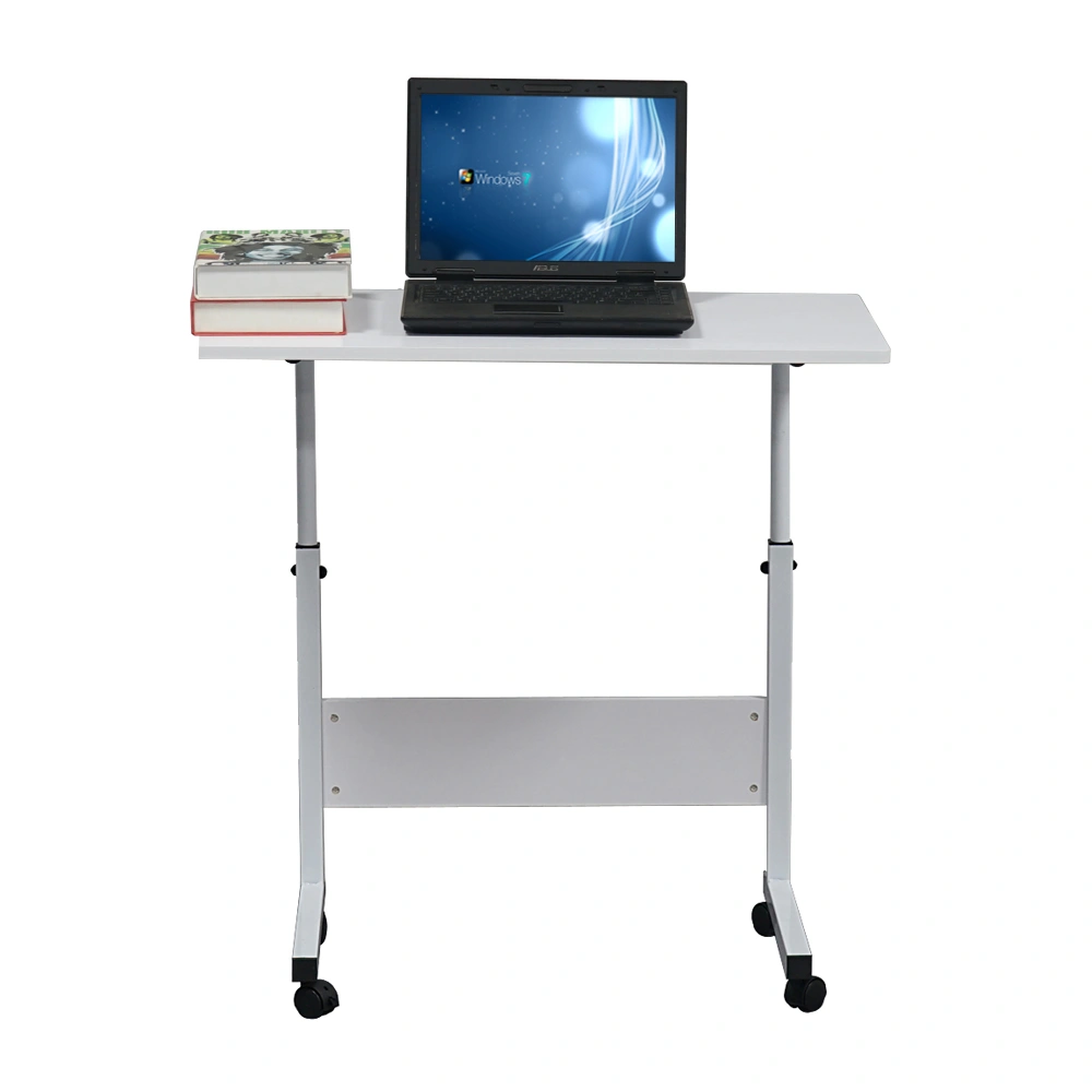 Removable E1 15MM Chipboard & Steel Side Table with Baffle White L view 5