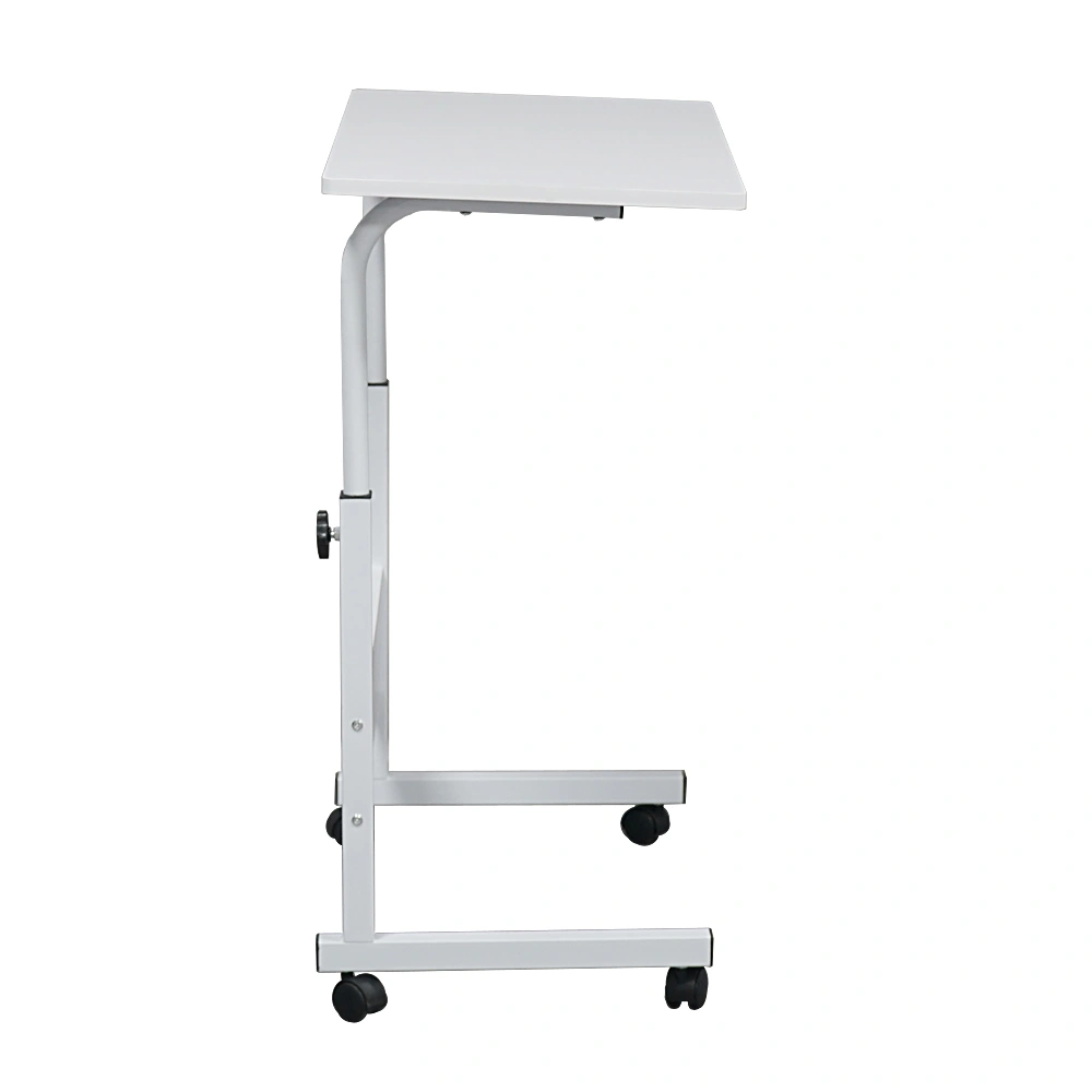 Removable E1 15MM Chipboard & Steel Side Table with Baffle White L view 8