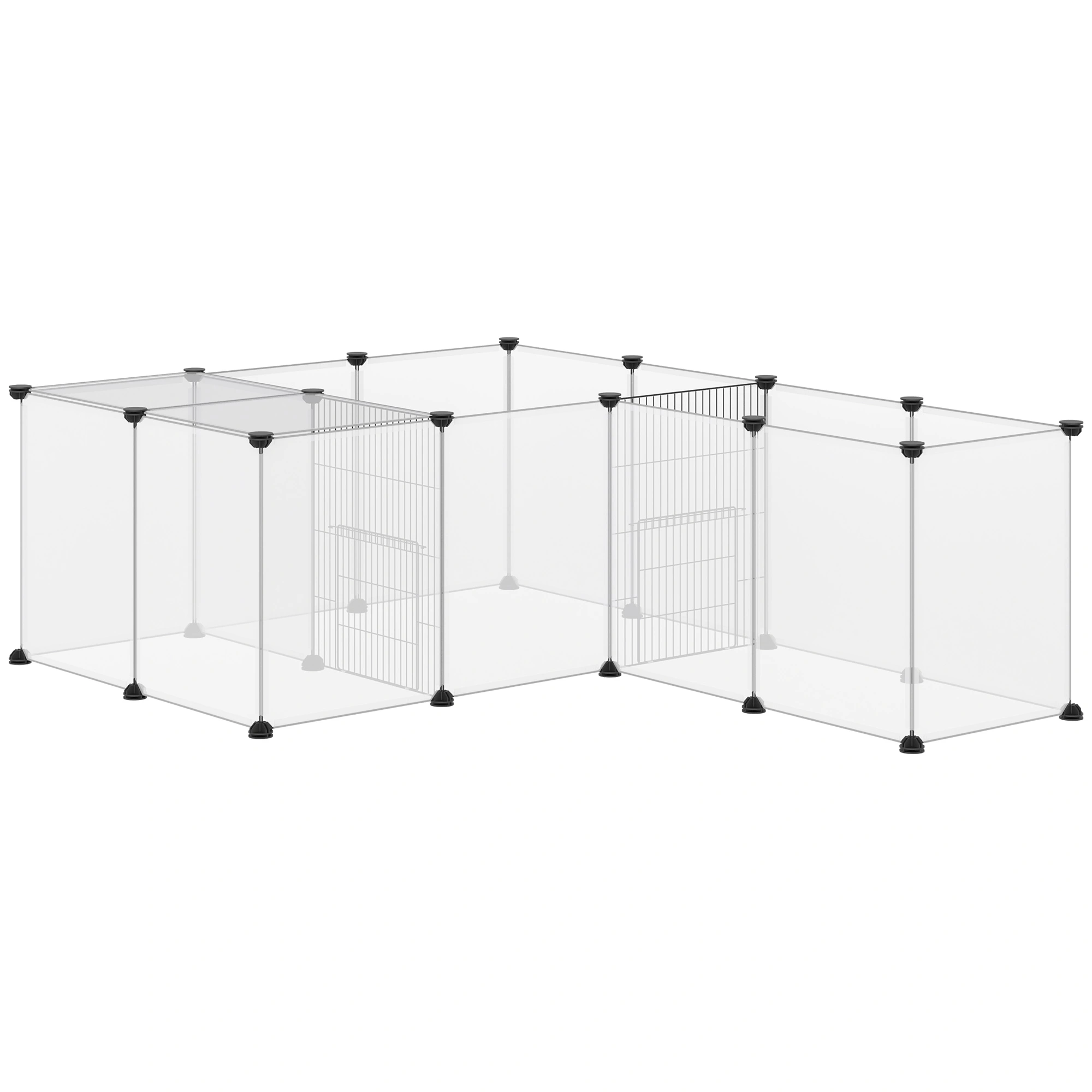 DIY Pet Playpen for Rabbits, Chinchillas, Hedgehogs & Guinea Pigs - Modular Exercise Pen with Expandable Panels view 3