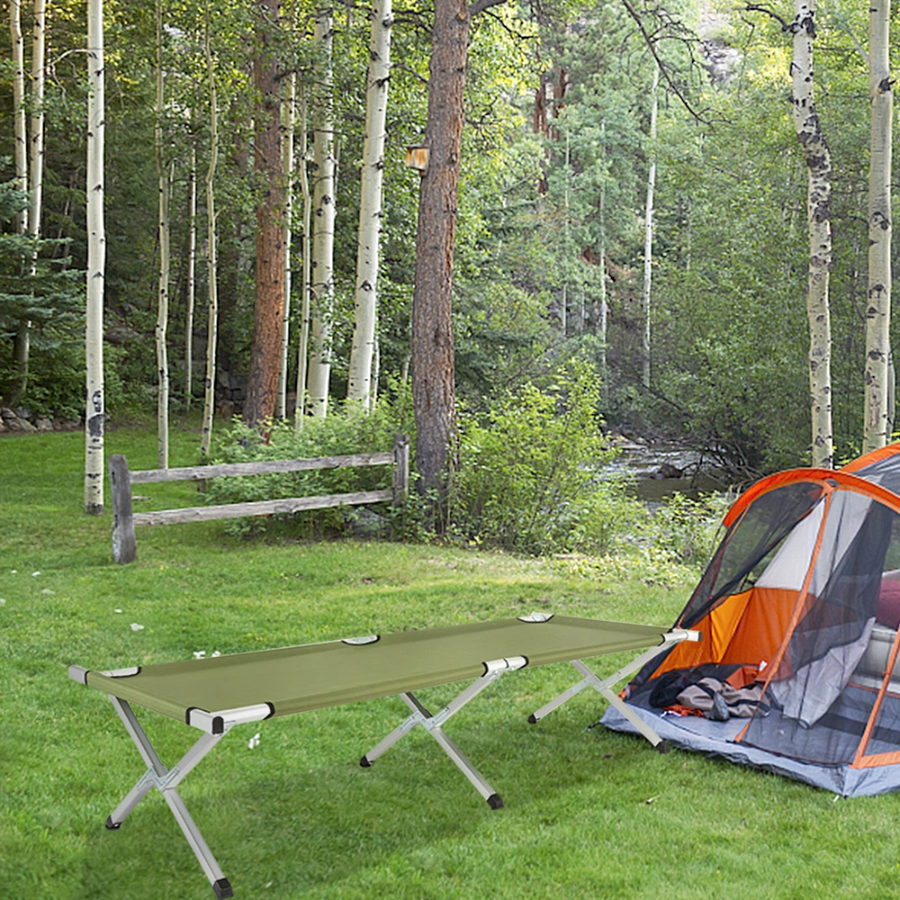RHB-03A Portable Folding Camping Cot with Carrying Bag Army Green view 16