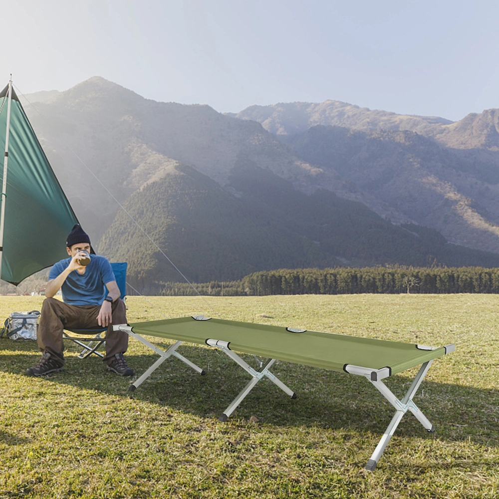 RHB-03A Portable Folding Camping Cot with Carrying Bag Army Green view 17