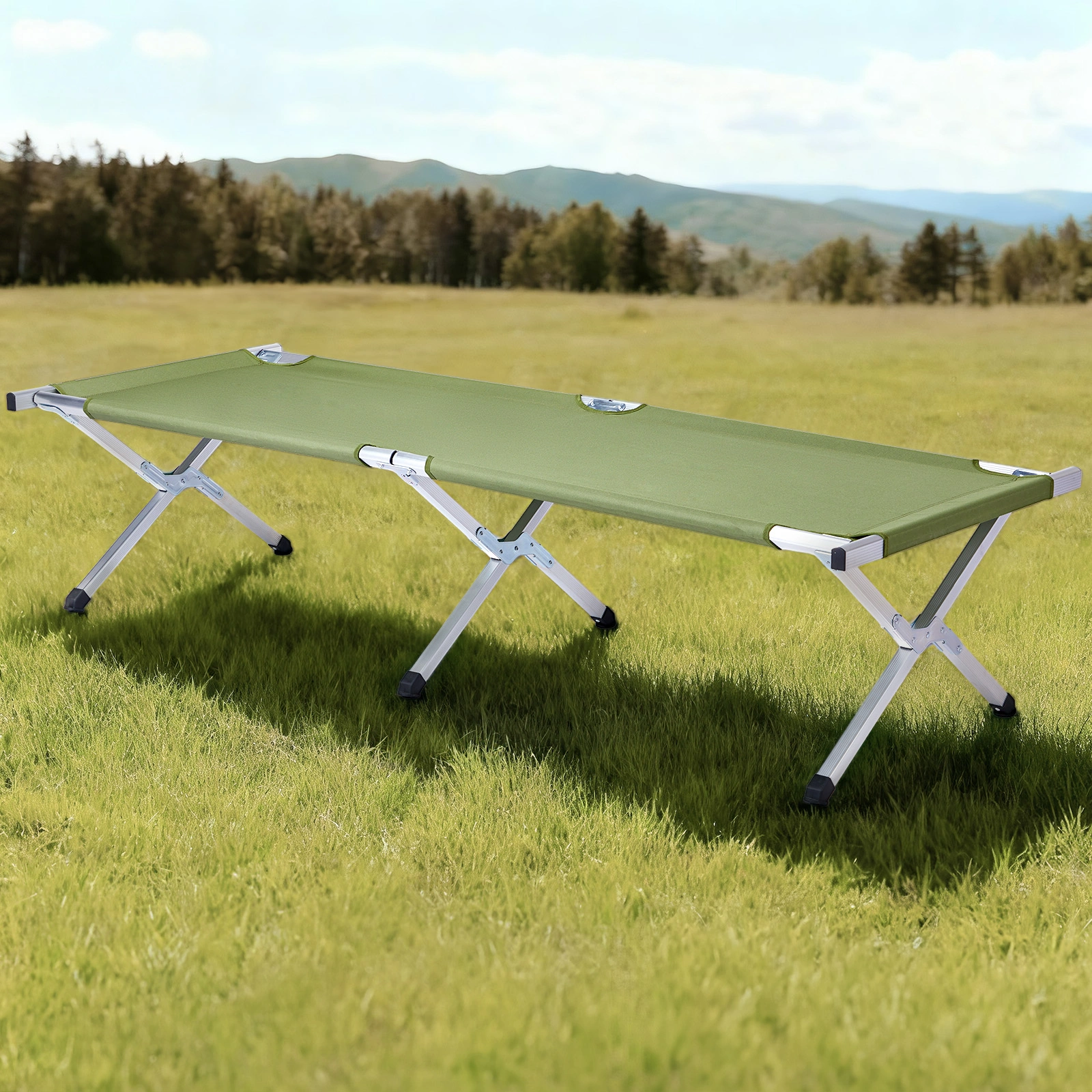 RHB-03A Portable Folding Camping Cot with Carrying Bag Army Green view 21
