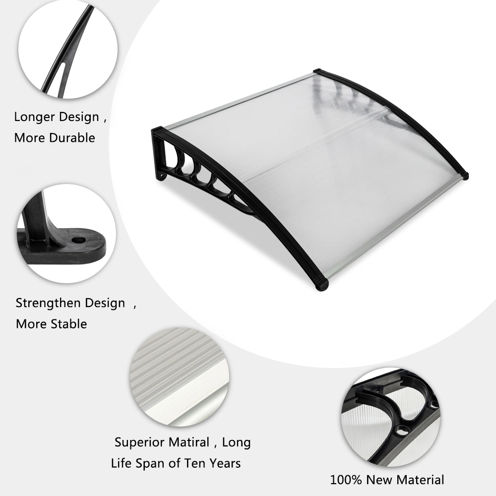 HT-100 x 96cm Household Application Door & Window Rain Cover Eaves Black Holder view 9