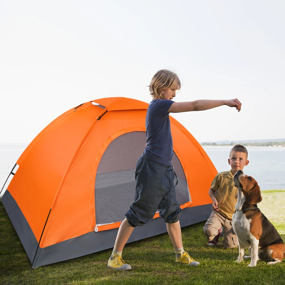 1-Person Waterproof Camping Dome Tent Quick Shelter Outdoor Hiking Orange view 10