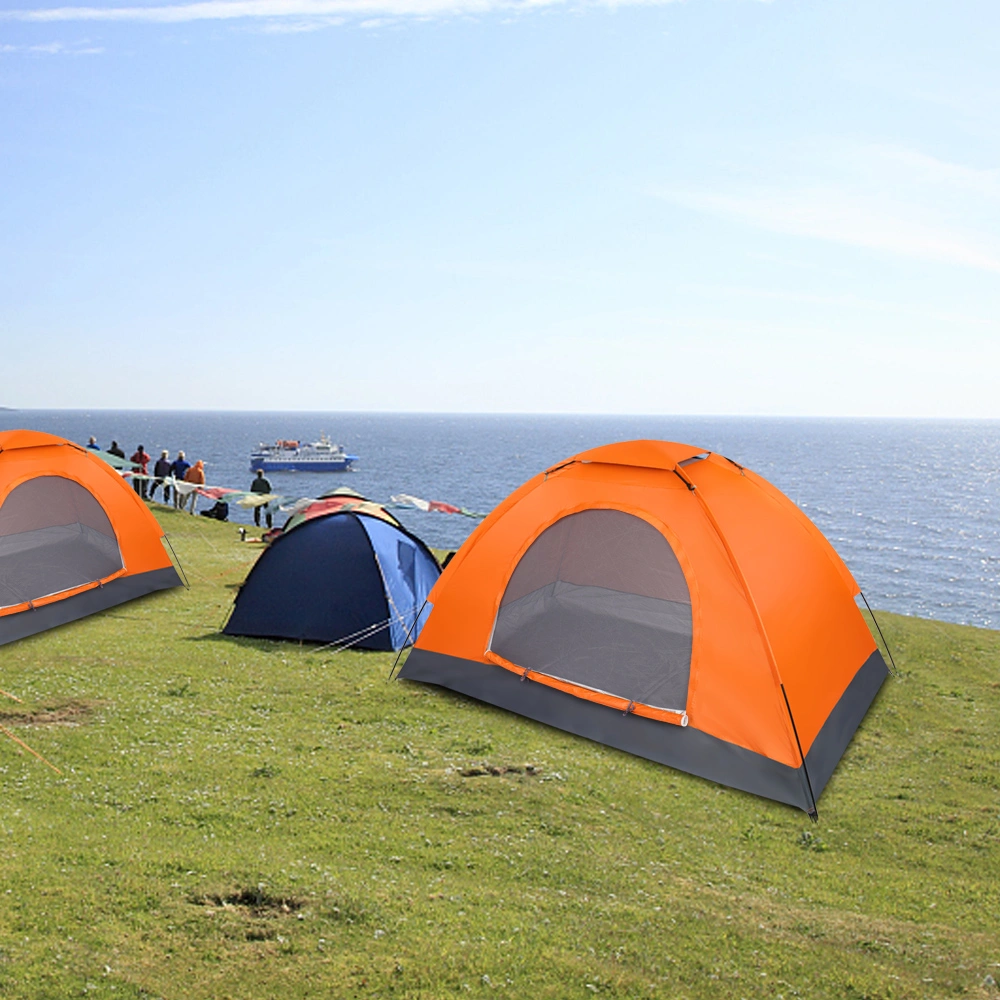 1-Person Waterproof Camping Dome Tent Quick Shelter Outdoor Hiking Orange view 12