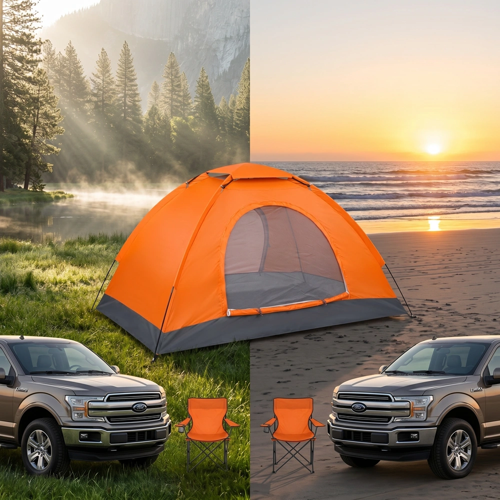 1-Person Waterproof Camping Dome Tent Quick Shelter Outdoor Hiking Orange view 17