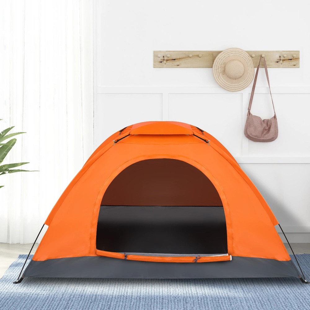 1-Person Waterproof Camping Dome Tent Quick Shelter Outdoor Hiking Orange view 6