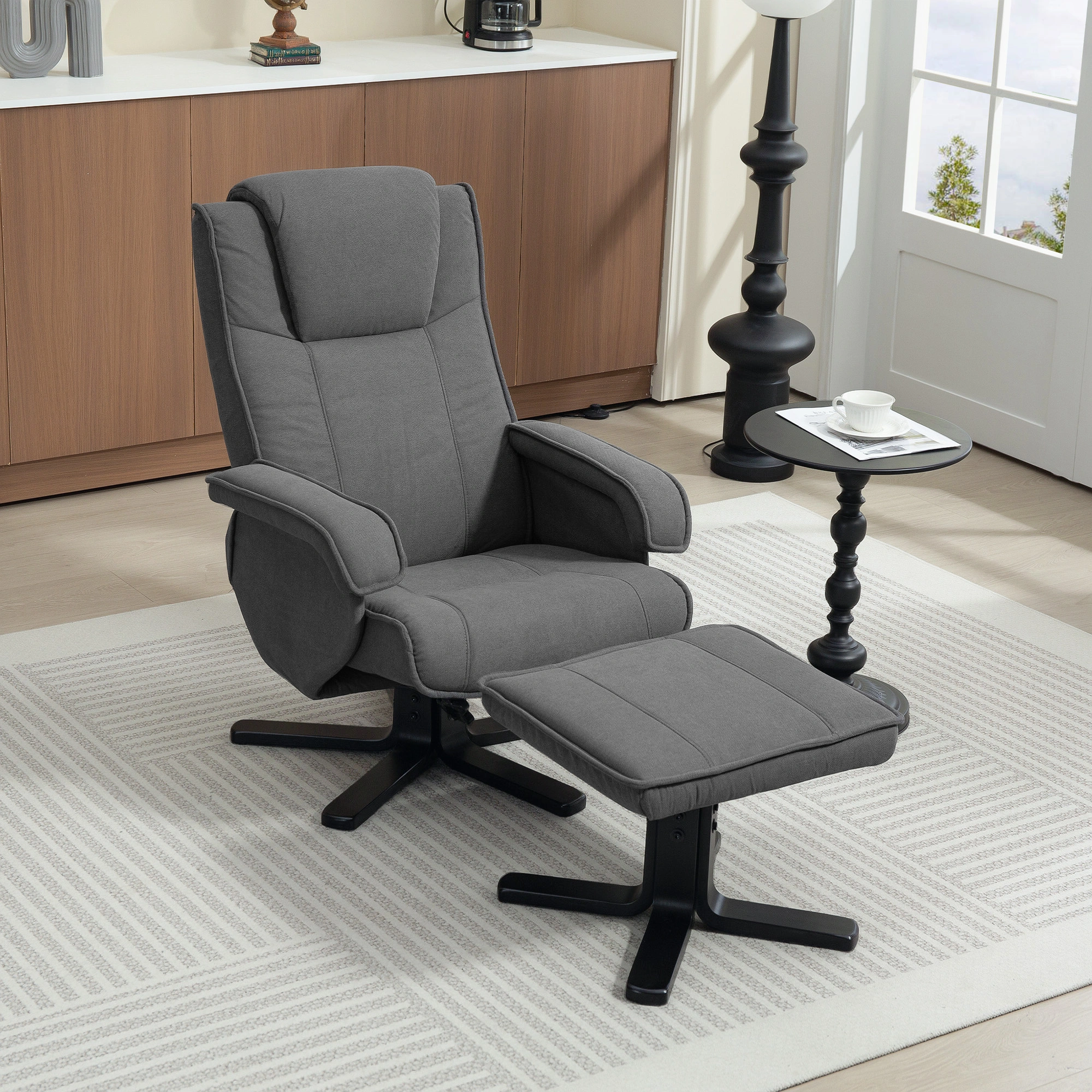 Modern Recliner Chair with USB Charging Port, Soft PU Leather Power Lift Recliner Sofa view 2