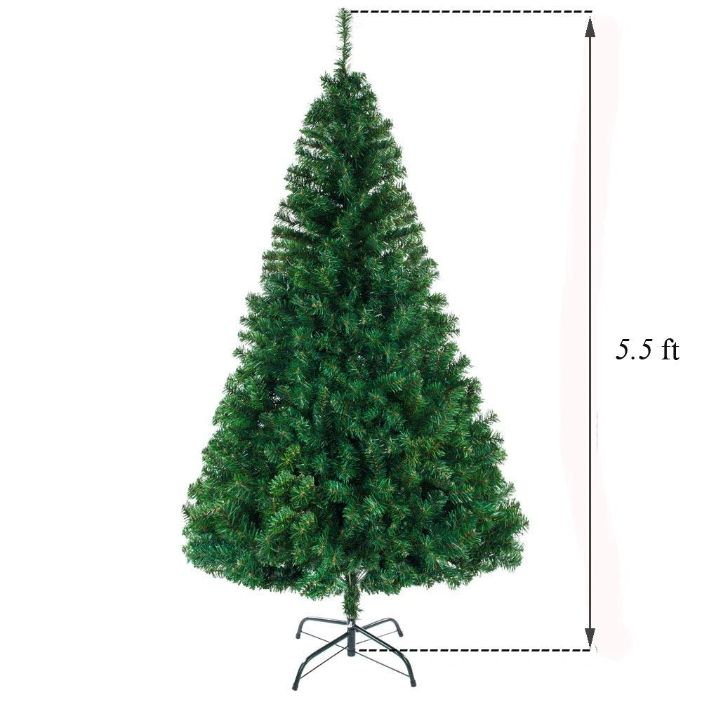 5ft Christmas Tree with 850 Branches, Full Artificial Xmas Tree for Home & Indoor Office Decor view 2