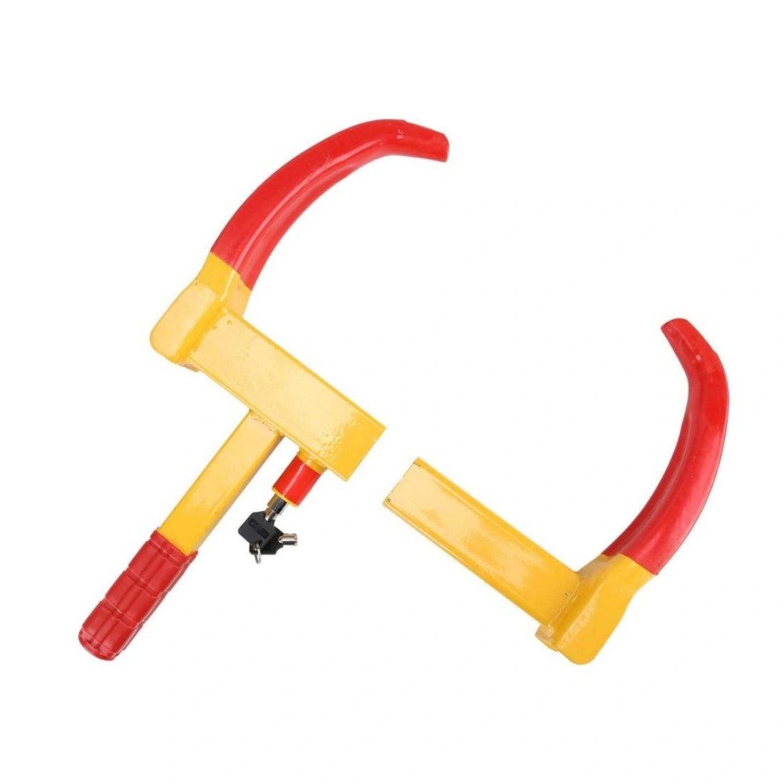 Heavy Duty Wheel Clamp Locks with Safety Lock for Caravan, Trailer, Van, Truck - Secure Anti-Theft Protection view 3