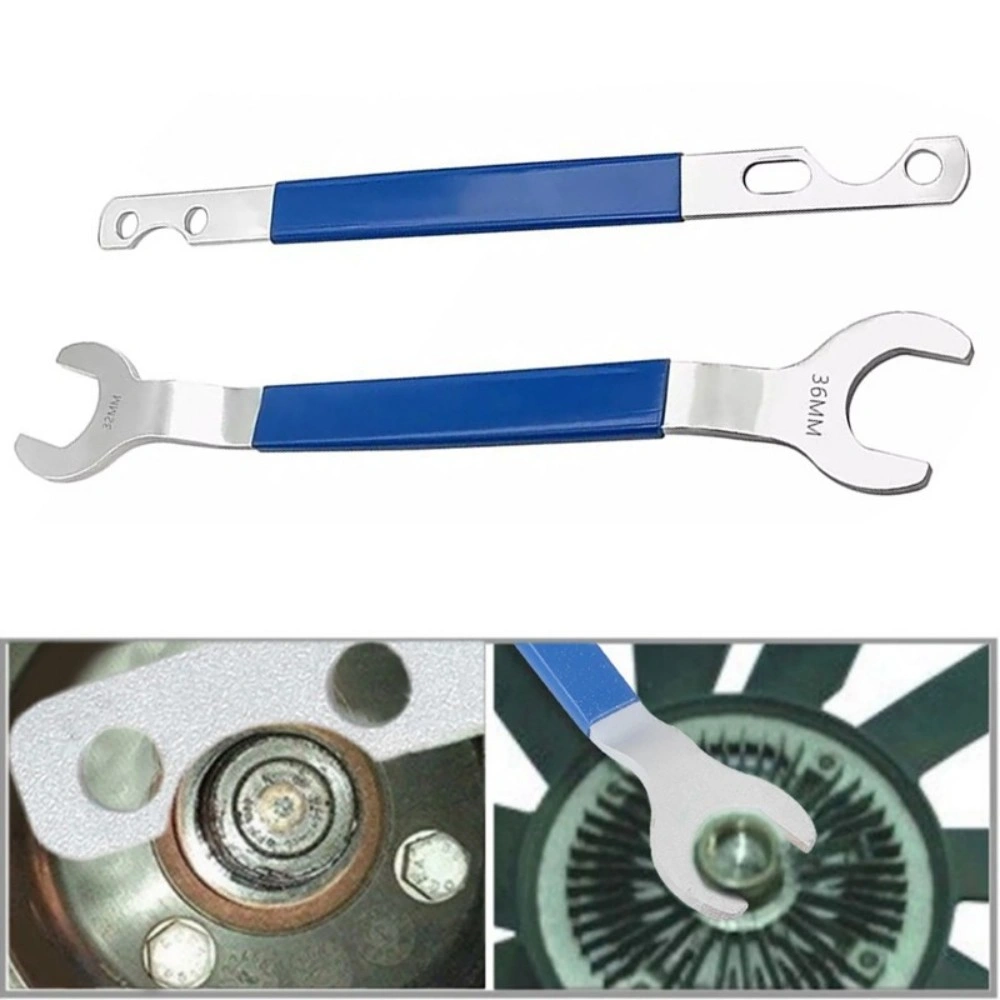 32mm & 36mm Fan Clutch Nut Wrench & Clutch Holder Removal Tool Kit for BMW Ford GM Compatible view 2