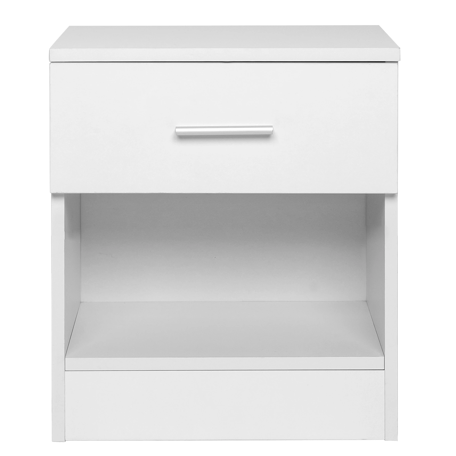2-Tier Nightstand Set of 2, Bedside Cabinet End Table for Bedroom Home Office White view 11