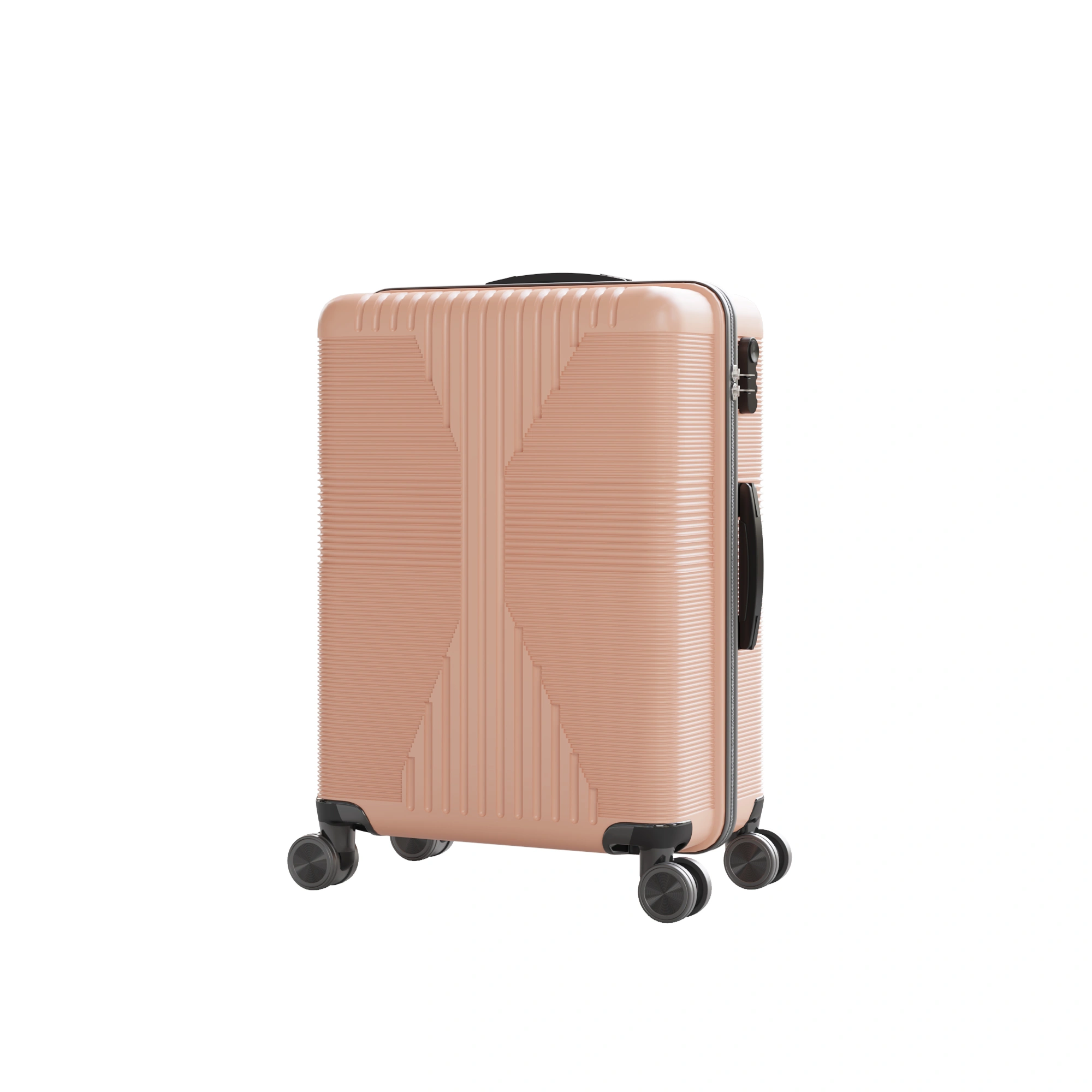 Non-TSA customs lock 3-in-1 PP trolley case, 20in, 24in, 28in PP rose gold view 7