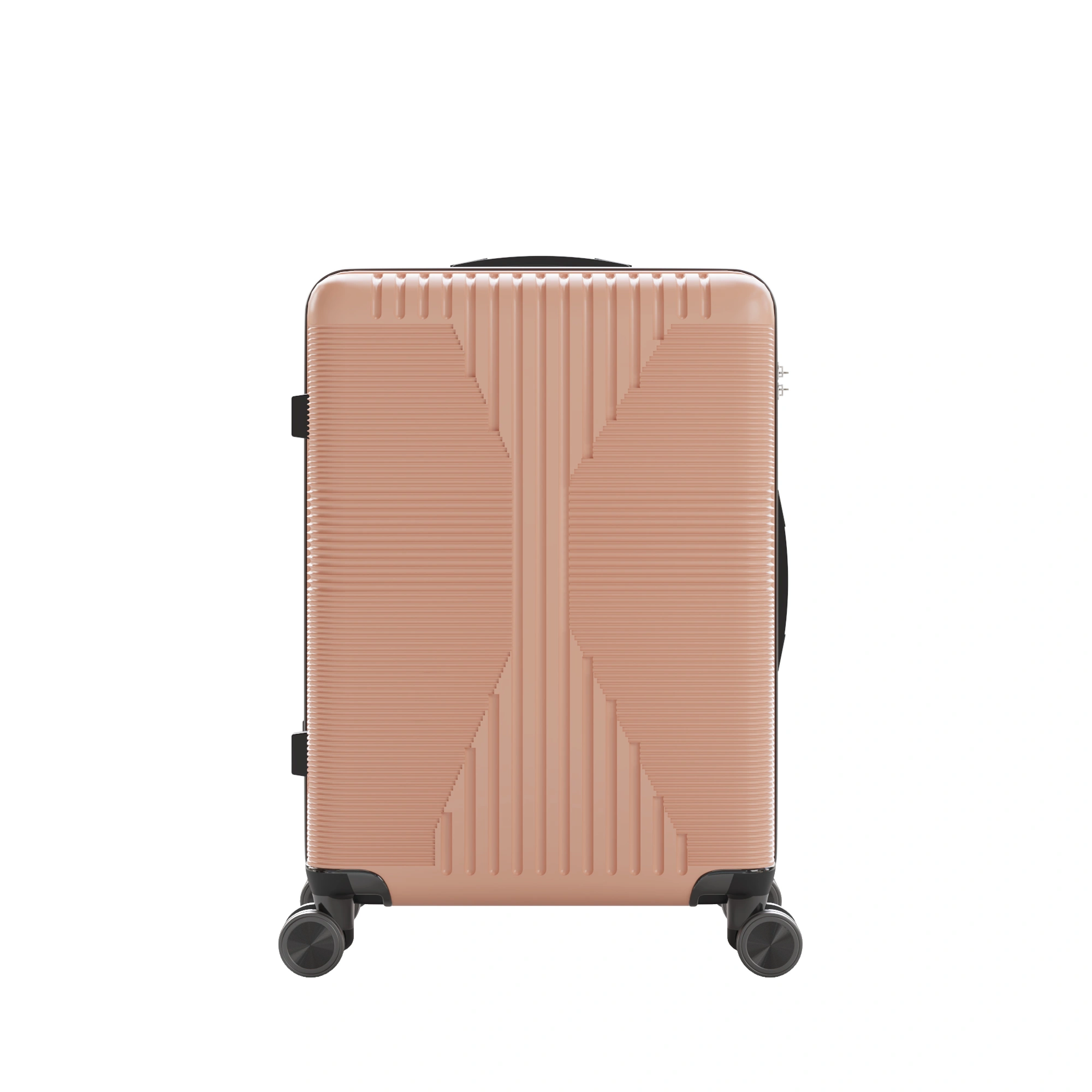 Non-TSA customs lock 3-in-1 PP trolley case, 20in, 24in, 28in PP rose gold view 8