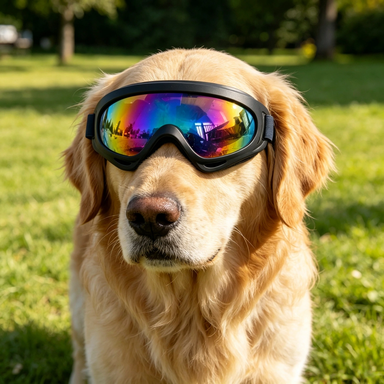 2 Pack Dog Goggles UV Protection, Adjustable Windproof Pet Sunglasses for Large & Small Dogs, Reusable Eye Safety Glasses with Soft Padding, Anti-Scratch Lens view 10