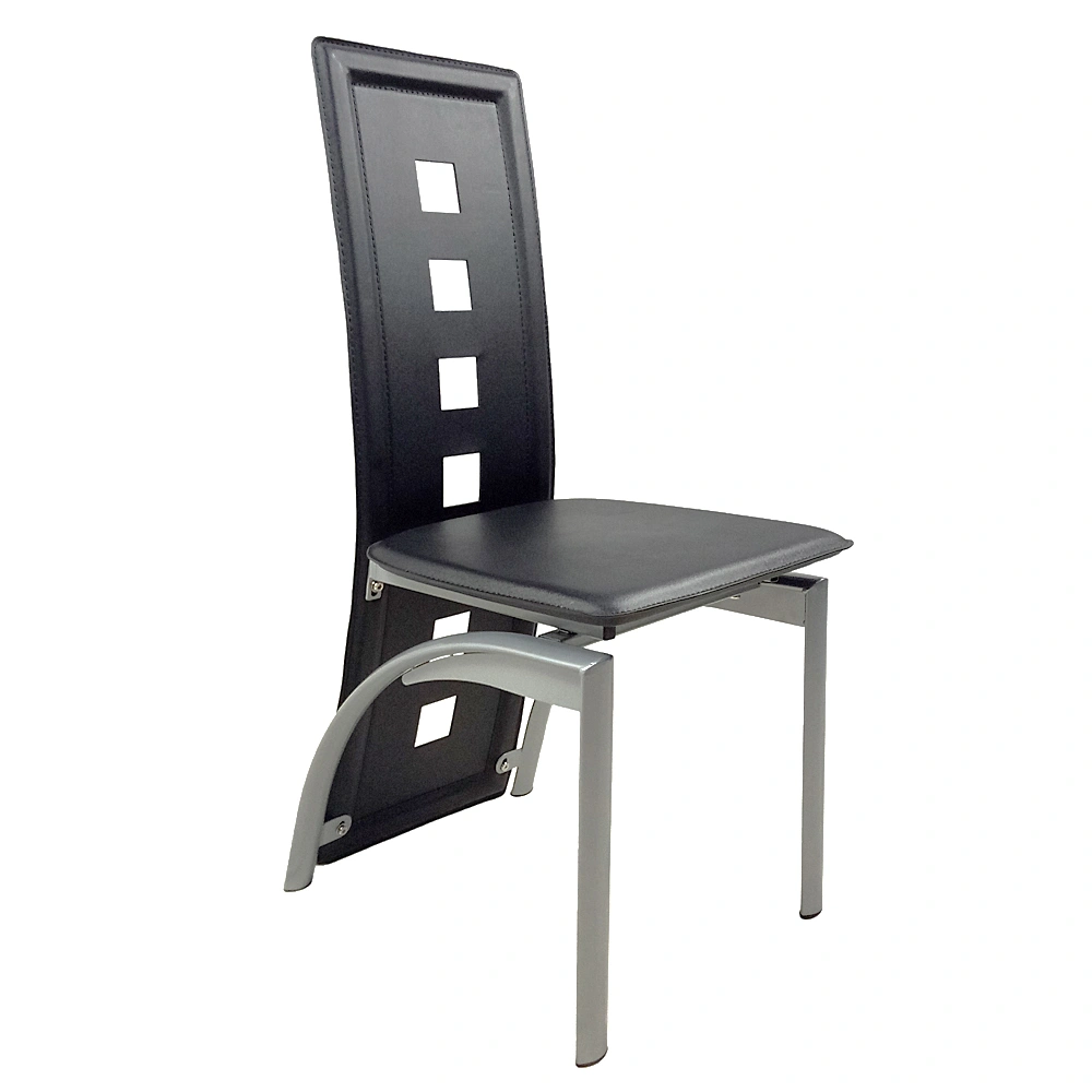 4pcs long backrest square hollow decoration PU leather dining chair round tube black cushion electroplating chair leg N201(Replace encoding13029118) view 28