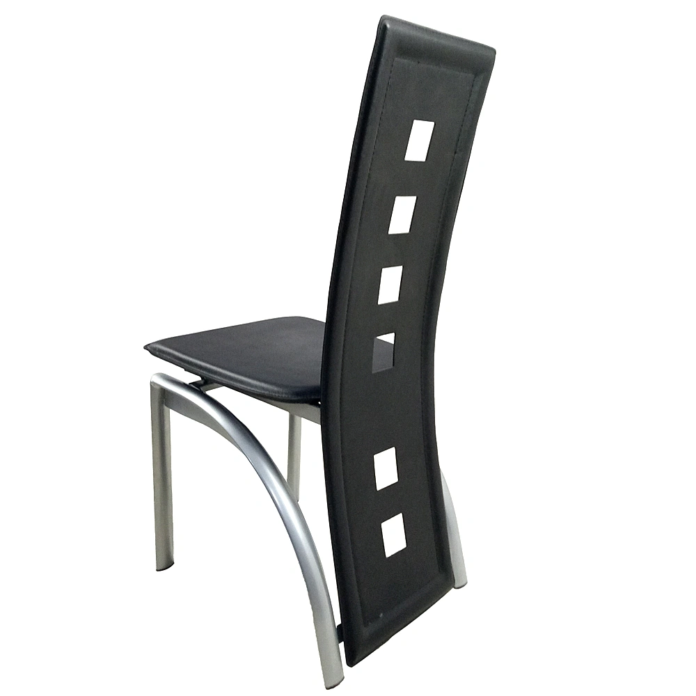 4pcs long backrest square hollow decoration PU leather dining chair round tube black cushion electroplating chair leg N201(Replace encoding13029118) view 31