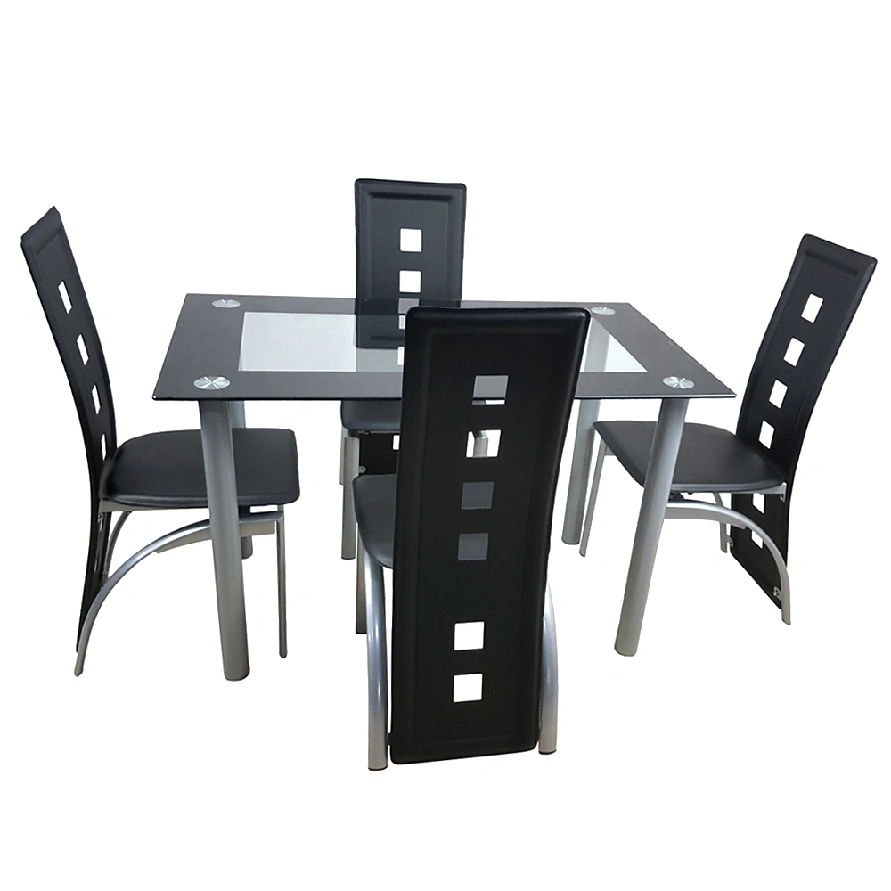 4pcs long backrest square hollow decoration PU leather dining chair round tube black cushion electroplating chair leg N201(Replace encoding13029118) view 32