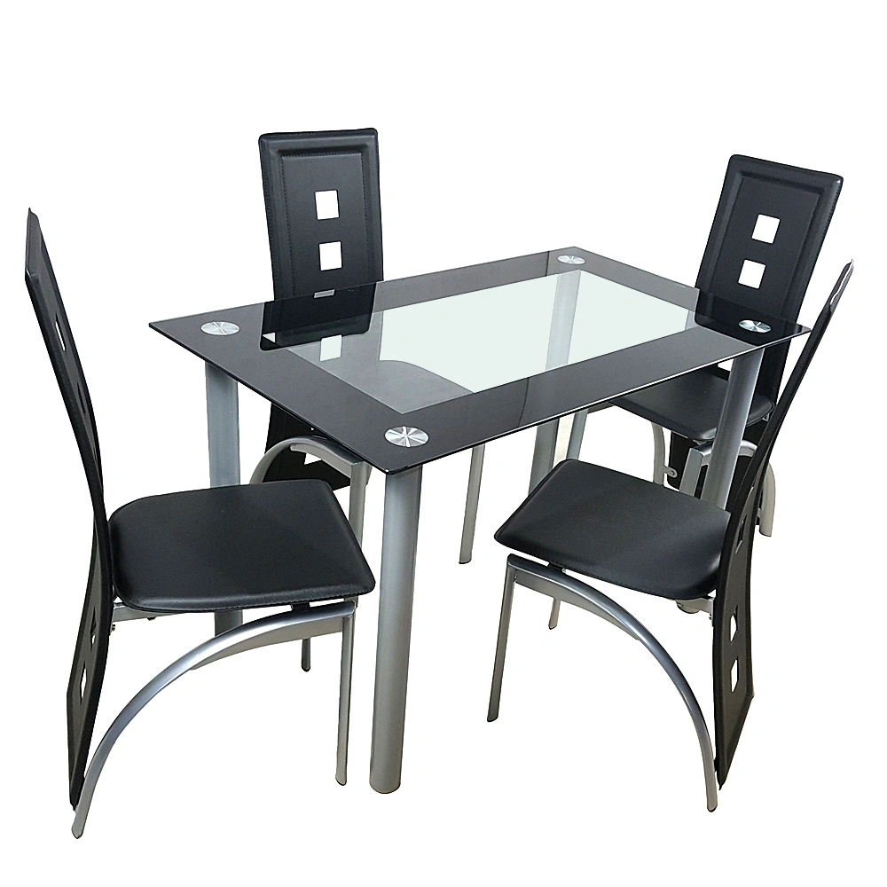 4pcs long backrest square hollow decoration PU leather dining chair round tube black cushion electroplating chair leg N201(Replace encoding13029118) view 8