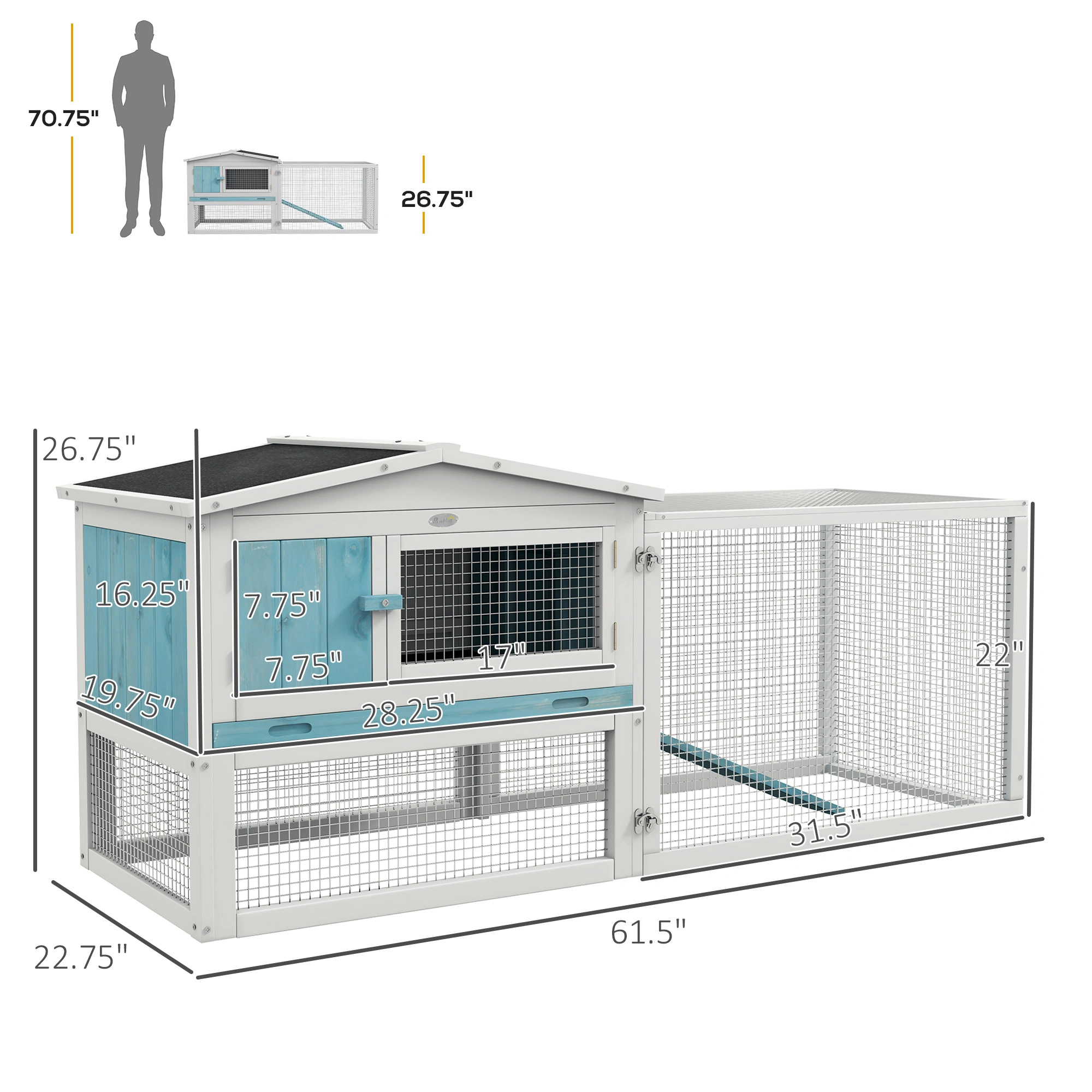 Small Animal Playpen Cage, 4-Panel Foldable Exercise Pen for Rabbits, Hamsters, Kittens & Puppies - Easy Setup Indoor/Outdoor Pet Enclosure view 2