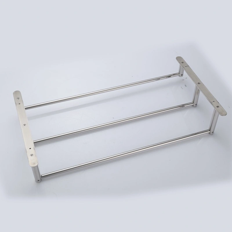 THREE Stagger Layers Towel Rack SUS304 Stainless Steel Hand Polishing Mirror Polished Finished Bathroom Accessories Set Three Towel Bars 27.56 inch bars KJWY004-70CM view 3