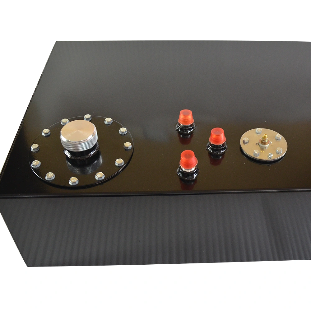 17 Gallon 70L Universal Aluminum Fuel Tank with Oil Level Sensor Black view 9
