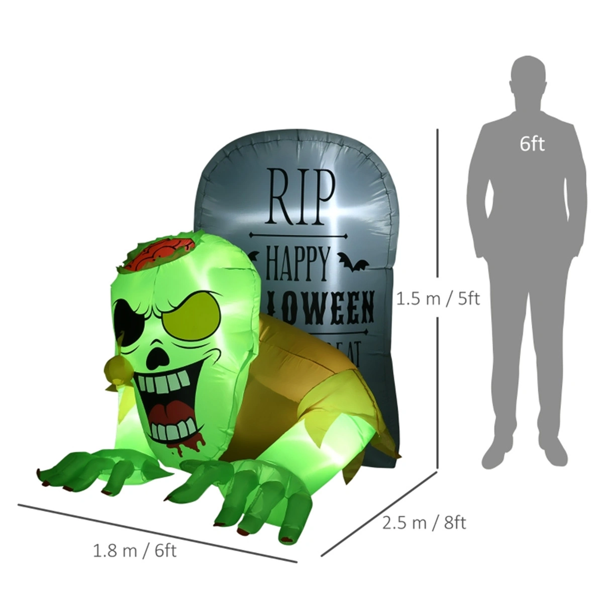 Halloween Skeleton Reacher Grabber Prop 55in PVC, Realistic Zombie Hand Yard Decor for Haunted House Scary Party, B one, 1 Count view 2