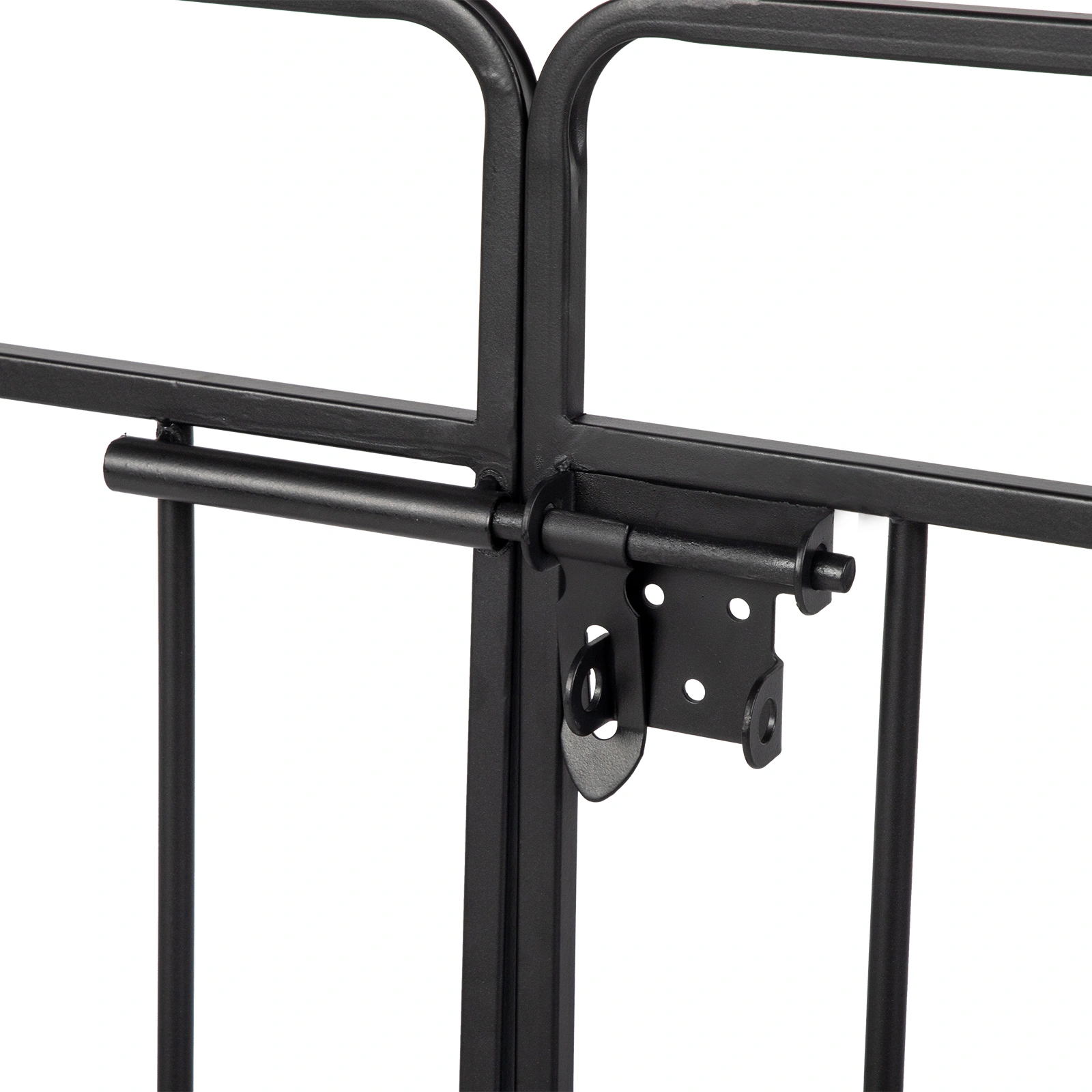 134.5*58.5*213cm Arc Roof Double Layer With Door Wrought Iron Iron Arch Courtyard Black view 18