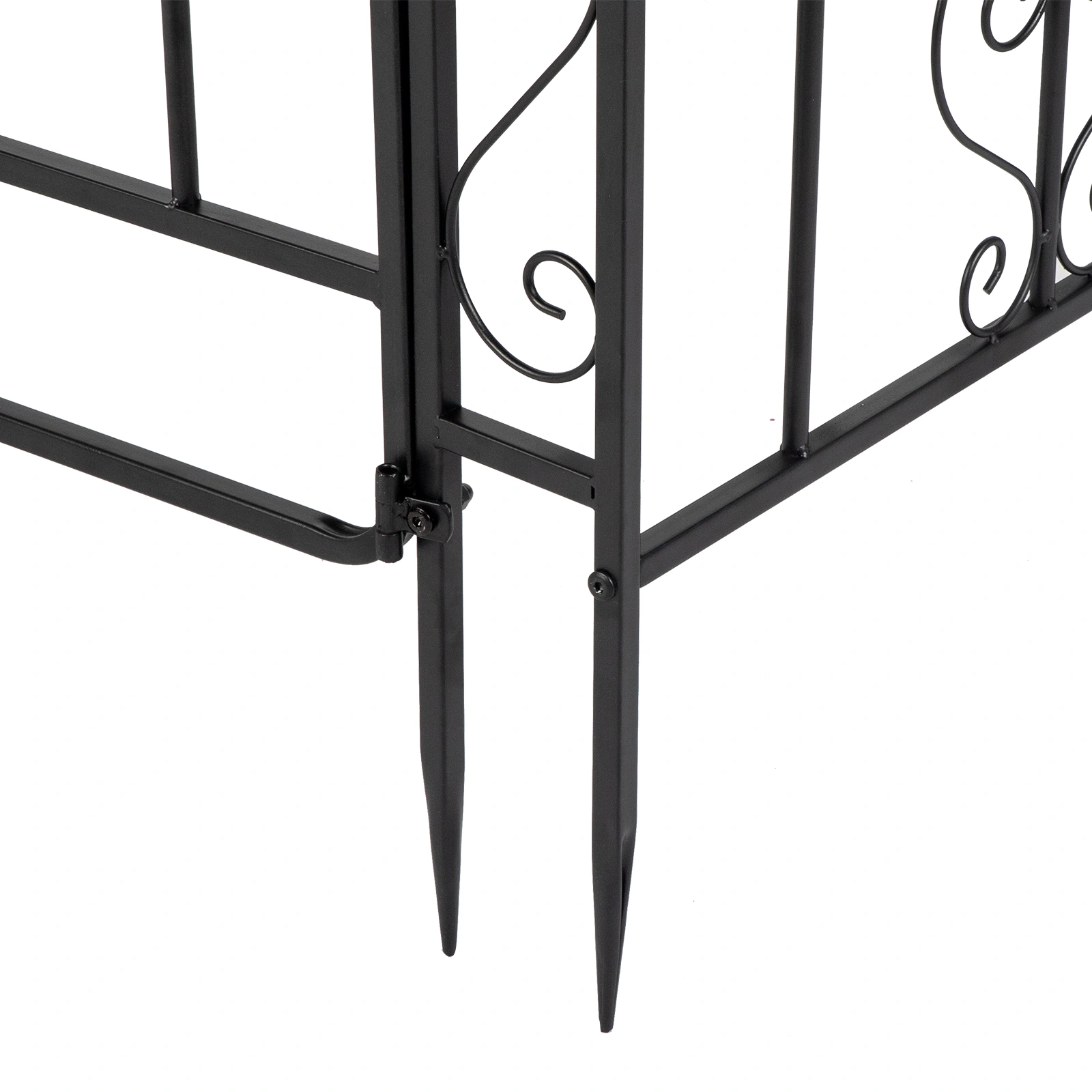 134.5*58.5*213cm Arc Roof Double Layer With Door Wrought Iron Iron Arch Courtyard Black view 19
