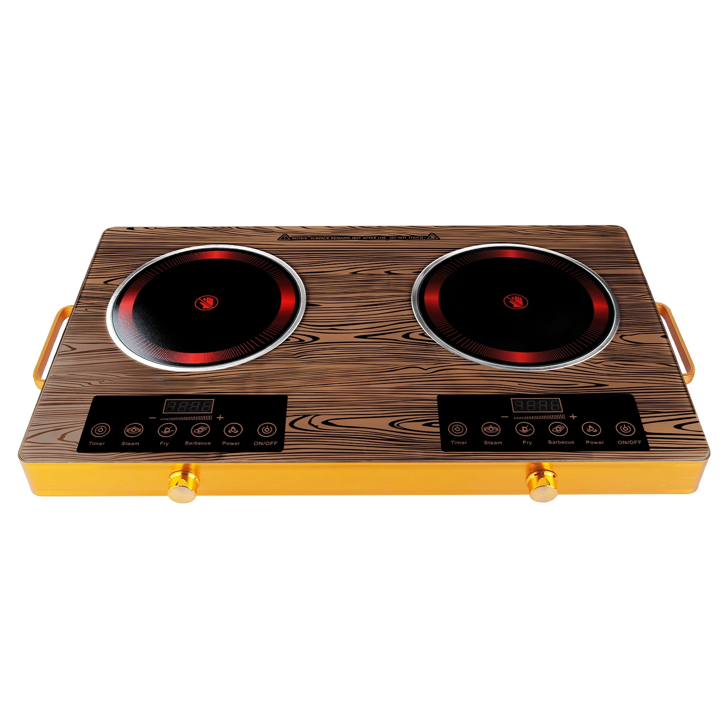 7000W Double Burner Electric Cooktop 110V, 2x3500W Hot Plate, 4 Preset Modes Steam/Fry/BBQ/Power, 11-Level Control, Easy-Clean Glass Surface, Portable view 11