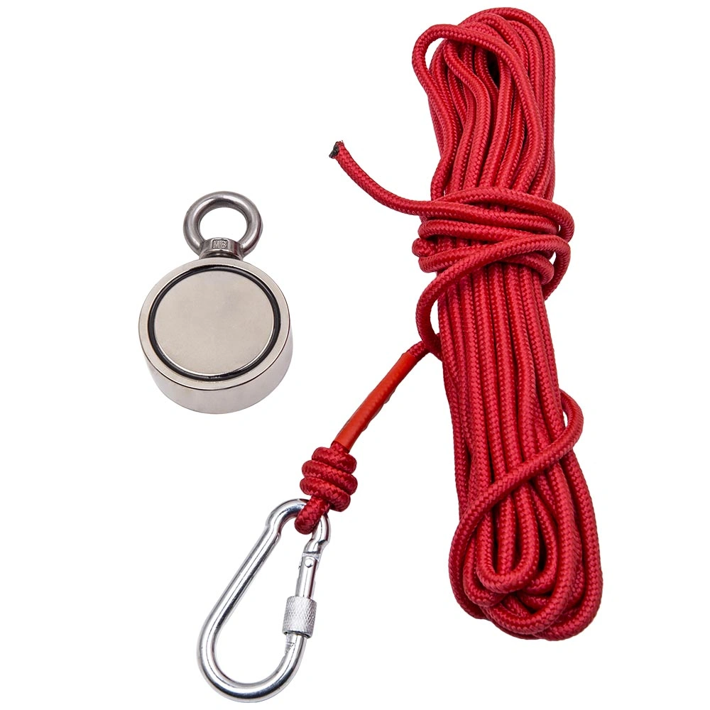 120kg Strong Neodymium Magnet Fishing Kit with 10m Rope, Double-Side Heavy Duty Magnet Detector for Metal Seeking