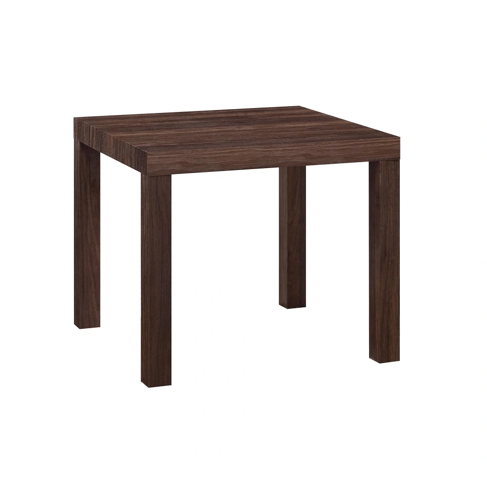 Parsons End Table - Canyon Walnut Finish, Modern Side Table with Solid Wood Frame, Compact Nightstand for Living Room, Bedroom, Small Space view 4