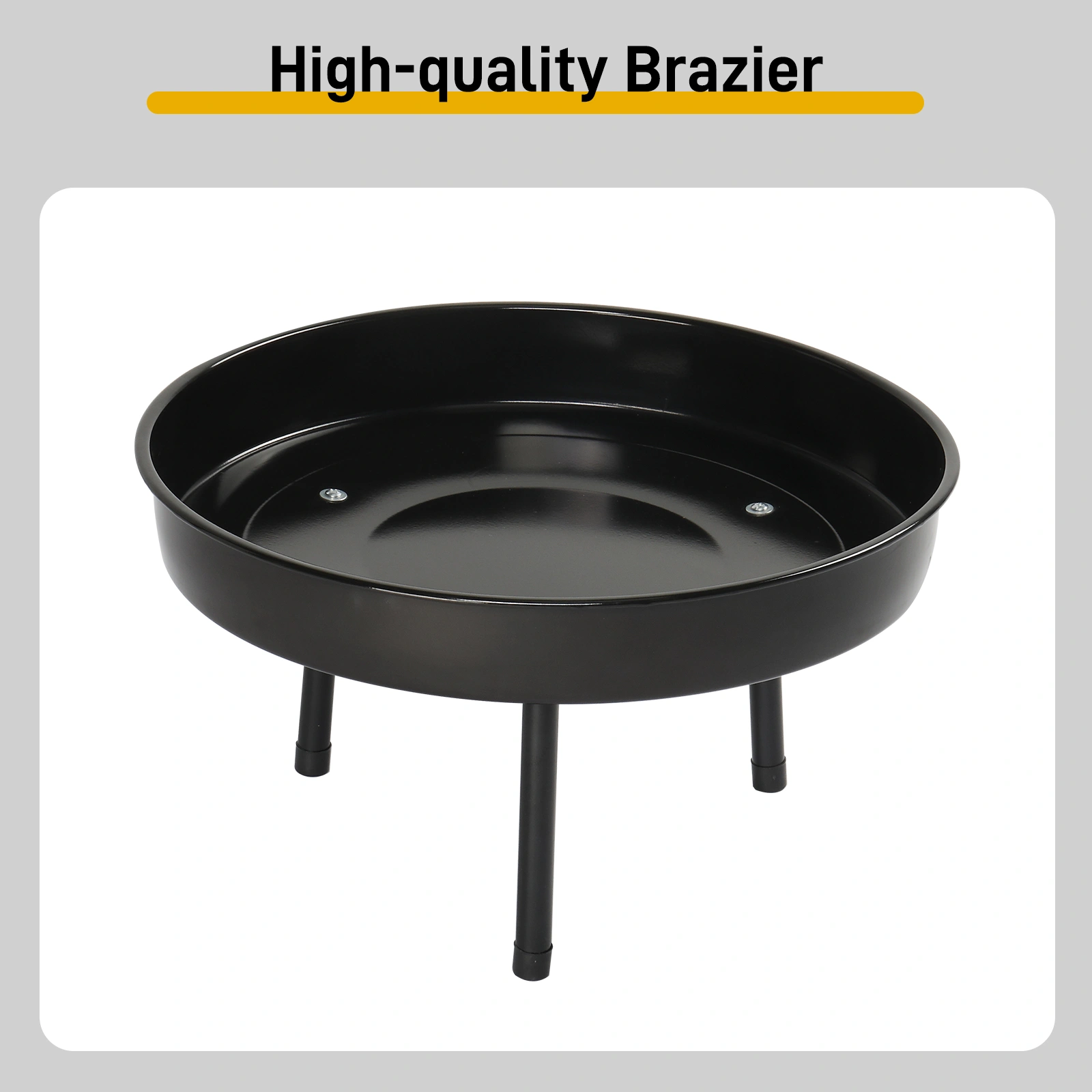 Campfire Tripod Grill, Adjustable Height BBQ Grill Grate with Fire Bowl for Outdoor Camping BBQ, Black view 10
