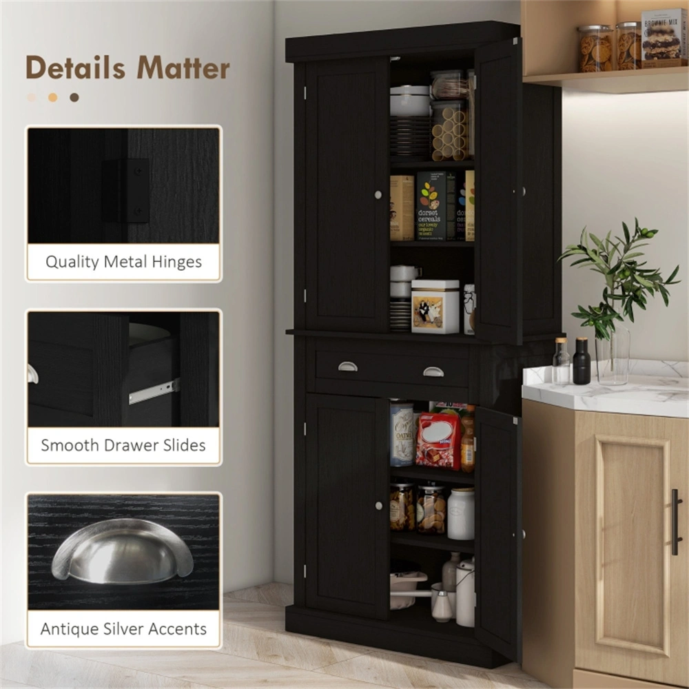 Kitchen & Bathroom Cabinet Storage Organizer - Modern Wall Mounted Shelf Unit for Home Organization view 7
