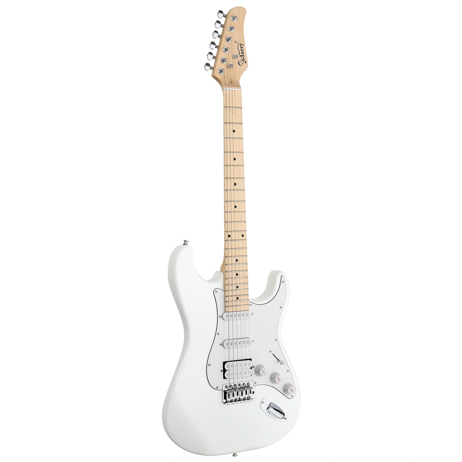 GST Stylish H-S-S Pickup Electric Guitar Kit with 20W AMP Bag Guitar Strap White view 16