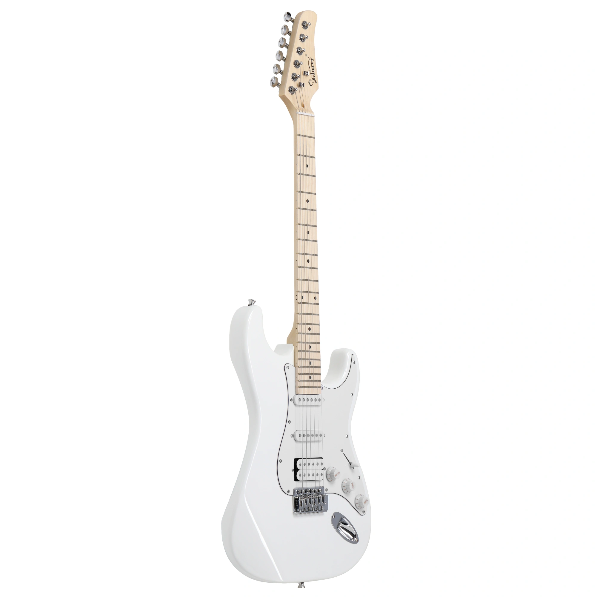 GST Stylish H-S-S Pickup Electric Guitar Kit with 20W AMP Bag Guitar Strap White view 20