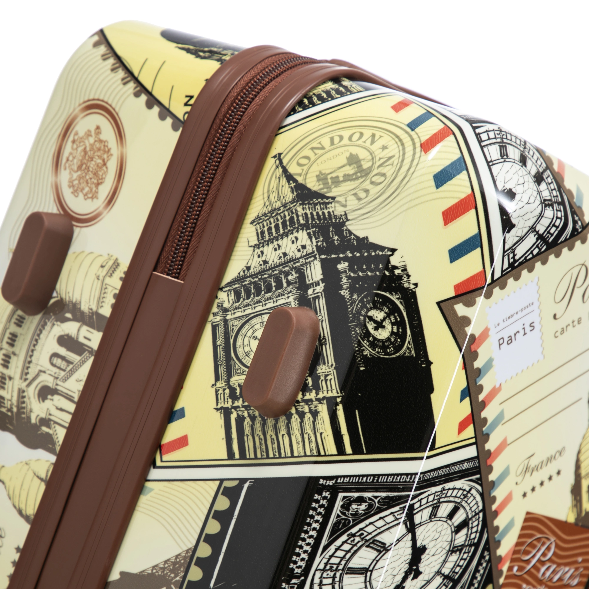 20"/24"/28" 3 pcs/set in PC Spinner Wheel Luggage, Carry on Suitcase, With Printed pattern and Combination Lock (City Stamps) view 14