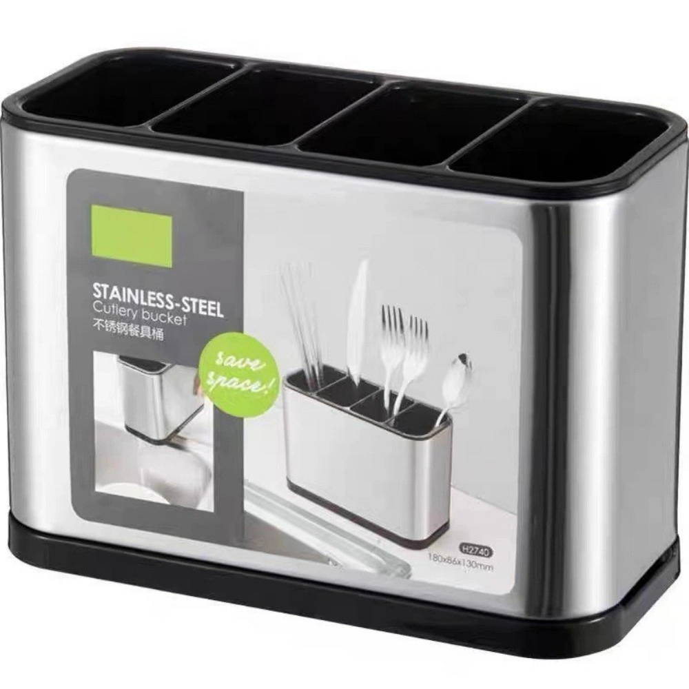Multifunction Kitchen Utensil Holder Rack - Cutlery Spoon Fork Storage Drainer Organizer Stand view 5
