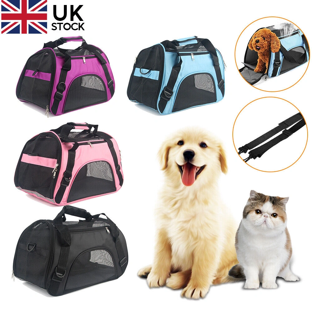 AVC Large Pet Carrier Bag, Portable Soft Fabric Foldable Dog Cat Puppy Travel Bag - Purple view 2