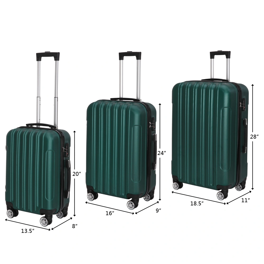 3-in-1 Multifunctional Large Capacity Traveling Storage Suitcase Dark Green view 10
