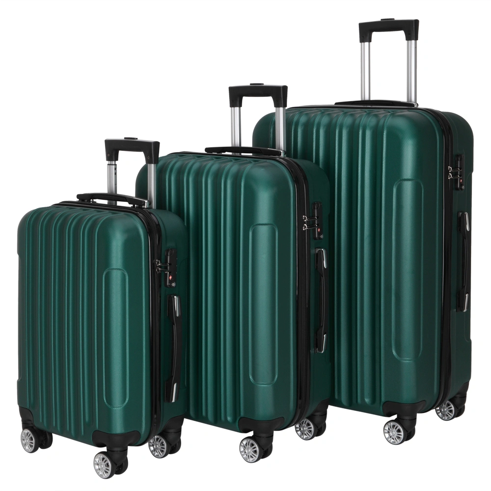 3-in-1 Multifunctional Large Capacity Traveling Storage Suitcase Dark Green view 3