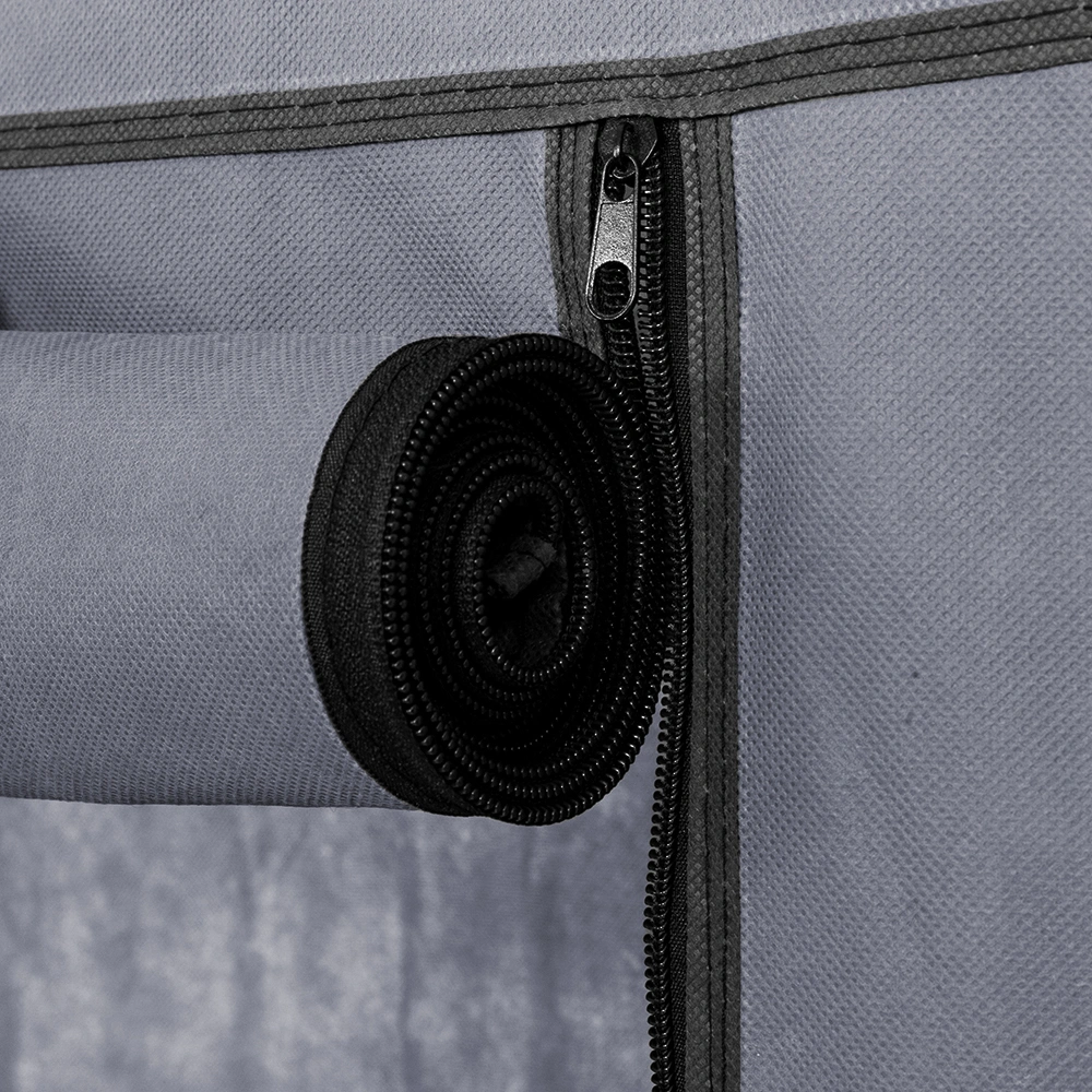 7 Tiers Portable Shoe Rack Closet Fabric Cover Shoe Storage Organizer Cabinet Gray view 7