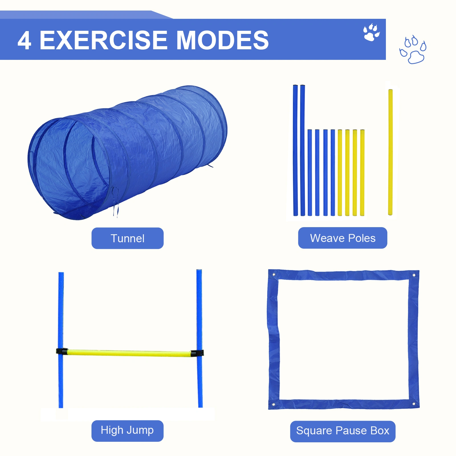 Dog Agility Training Equipment Cone & Hurdle Set for Puppies & Large Dogs Outdoor Sport view 3