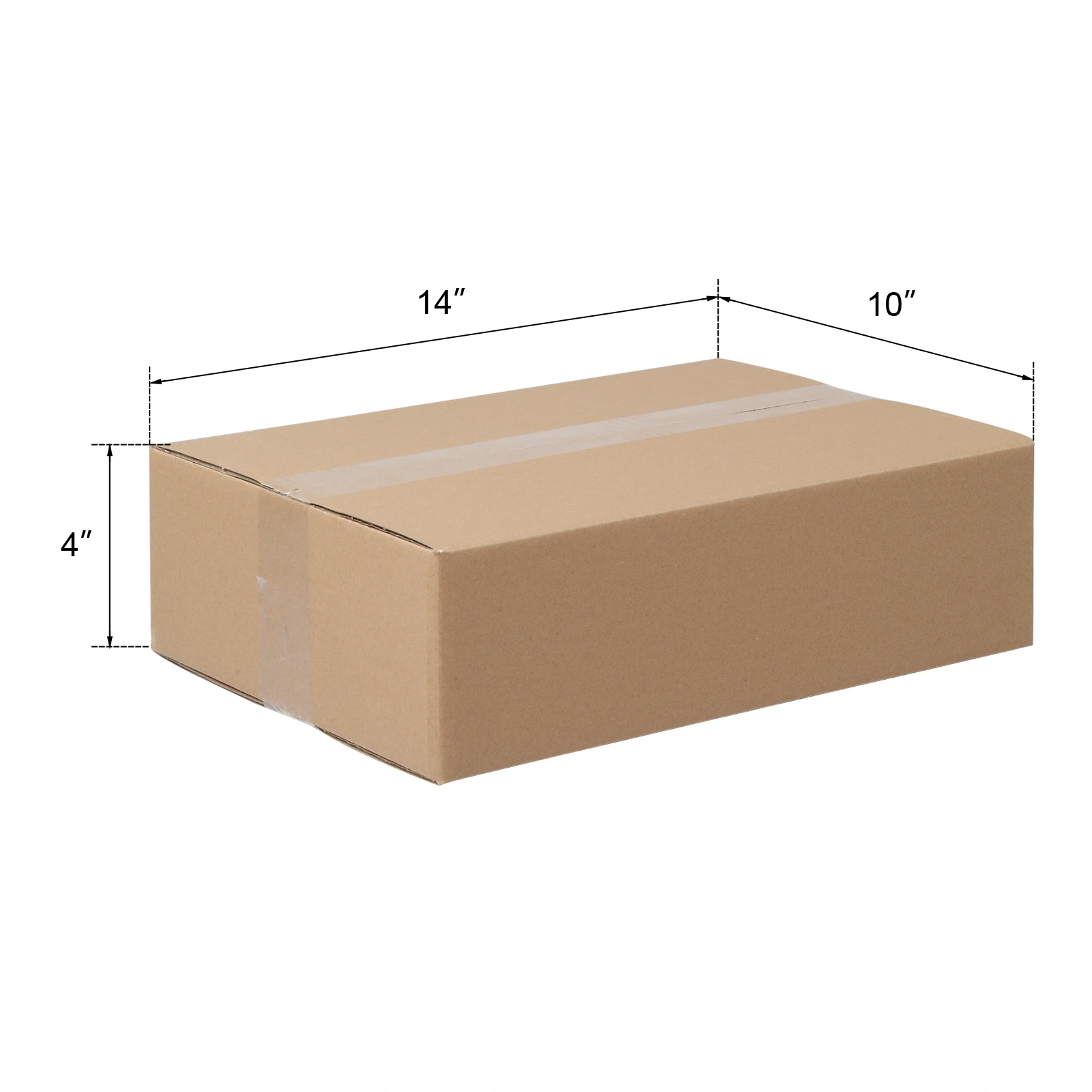50pcs 14 "x 10" x 4 "(35.6cm x 25.4cm x 10.2cm) thick 3mm corrugated cardboard box in kraft paper color view 6
