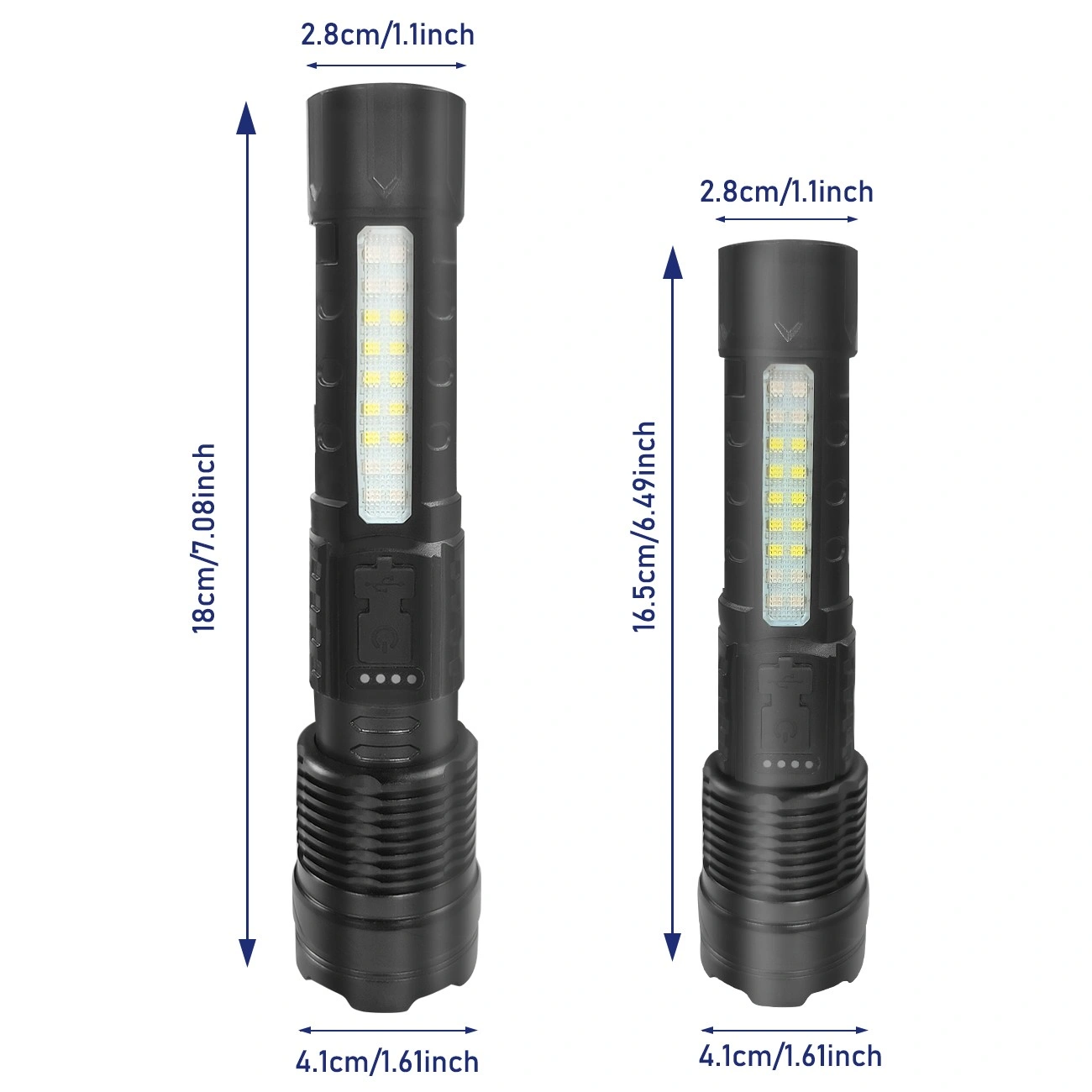 USB Rechargeable LED Flashlight Adjustable Focus for Camping Hiking Outdoor view 4