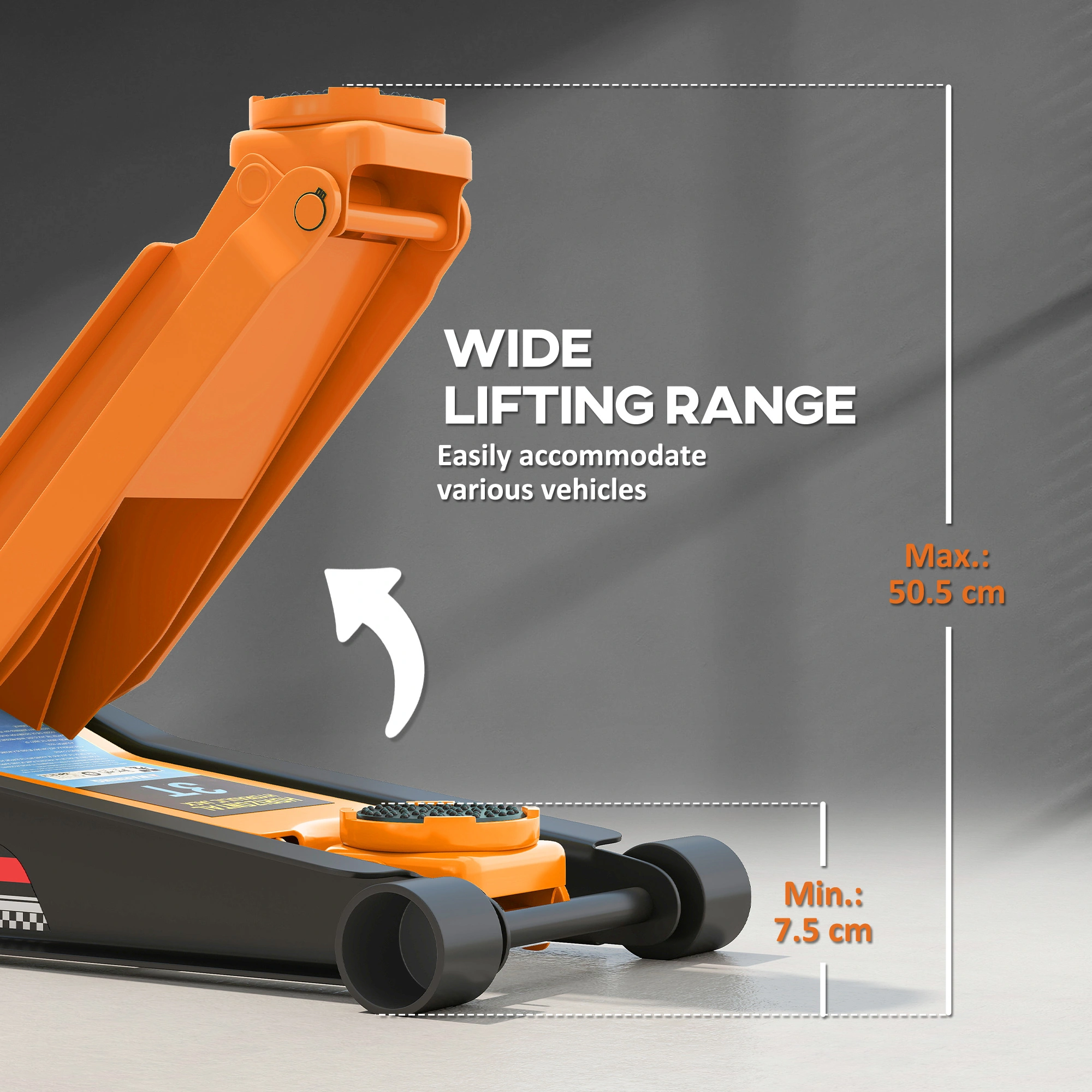 Car Jack 2 Ton, Low Profile Floor Jack with Quick Lift Pump, Heavy Duty Steel for Automotive Repair view 5