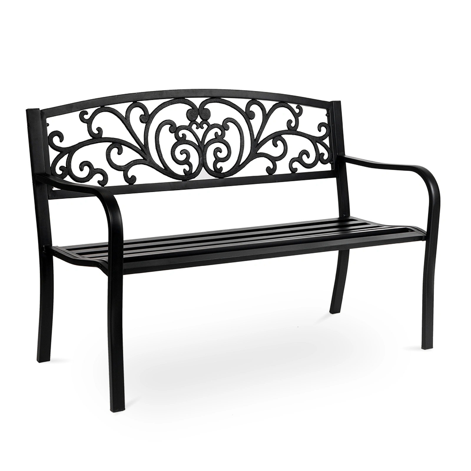 50" Iron Outdoor Courtyard Decoration Park Leisure Bench view 2