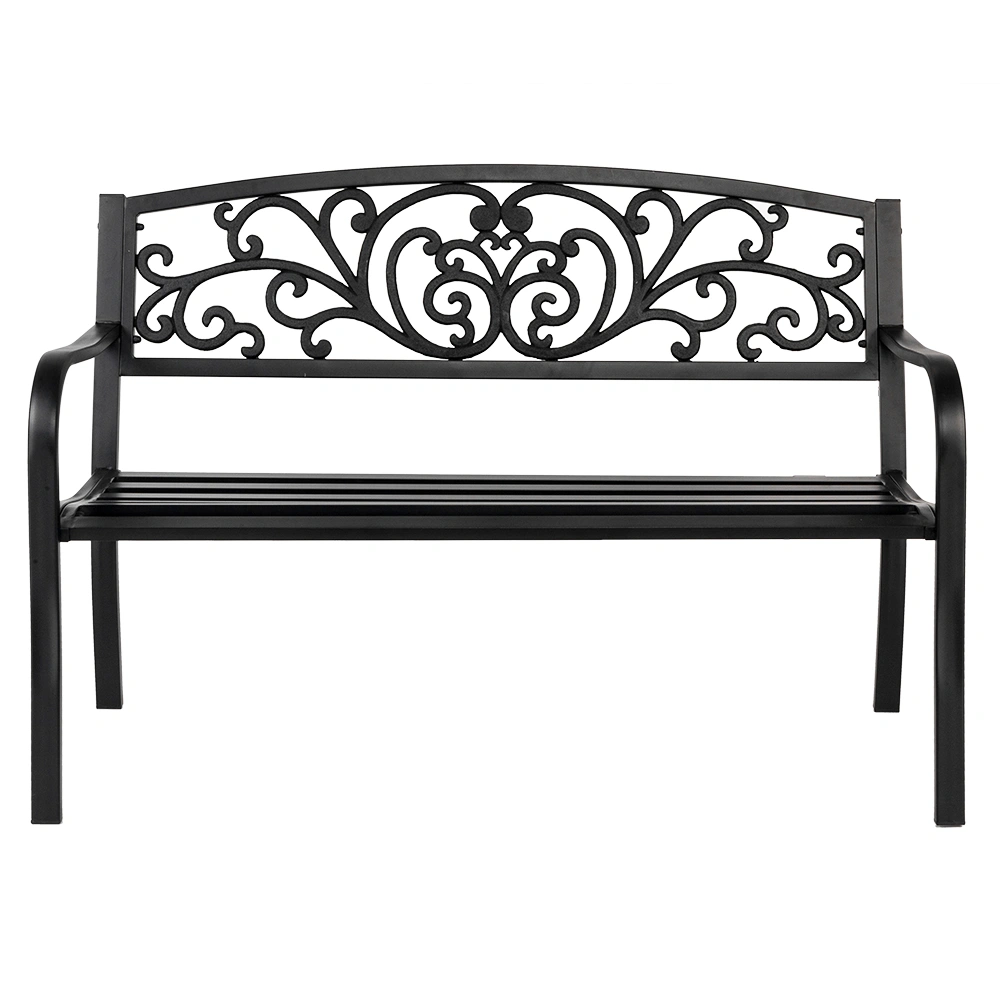 50" Iron Outdoor Courtyard Decoration Park Leisure Bench view 21