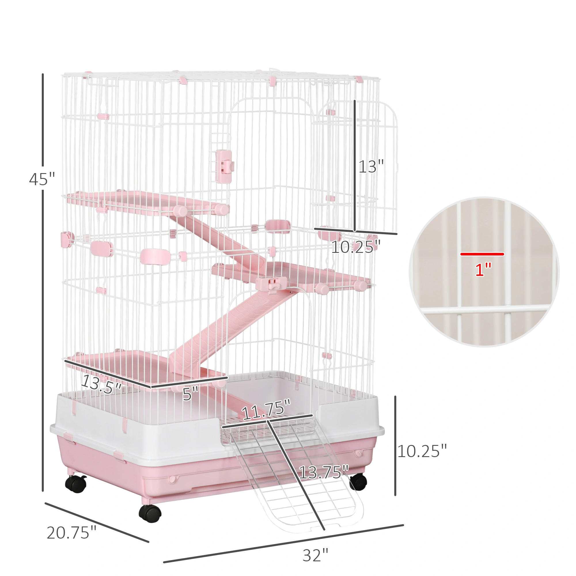 Small Animal Playpen Cage, Indoor Outdoor Pet Exercise Pen for Rabbits, Guinea Pigs, Hamsters & Other Small Pets view 4